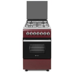 Wiggo WO-E505R(RX) - Gasfornuis 50cm - Serie 5 - Rood RVS