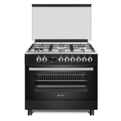 Wiggo WO-E969R(BX) Serie 9 - Gasfornuis - Zwart Rvs