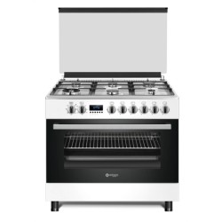 Wiggo WO-E969R(WX) Serie 9 - Gasfornuis - Wit Rvs