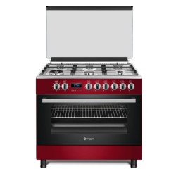 Wiggo WO-E969R(RX) Serie 9 - Gasfornuis - Rood Rvs