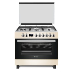 Wiggo WO-E969R(CX) Serie 9 - Gasfornuis - Creme Rvs