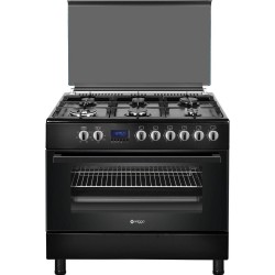 Wiggo WO-E969R(BB) Serie 9 - Gasfornuis - Zwart